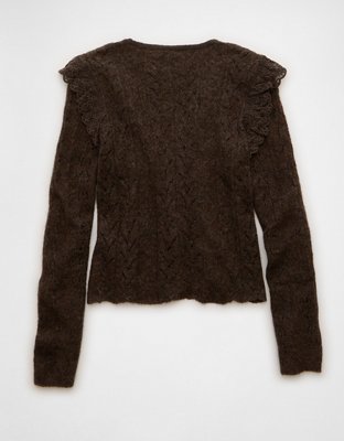 AE Lace Ruffle Sweater