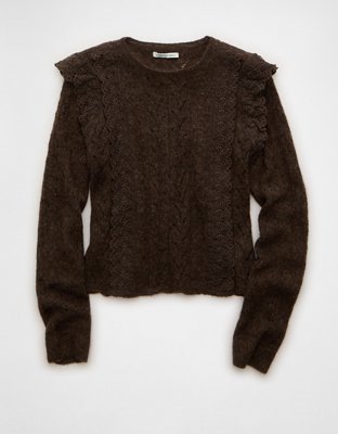AE Lace Ruffle Sweater