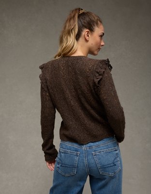 AE Lace Ruffle Sweater