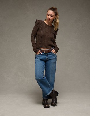 AE Lace Ruffle Sweater