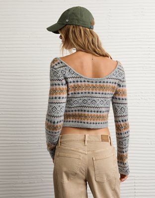 AE Whoa So Soft Cropped Scoop Neck Sweater