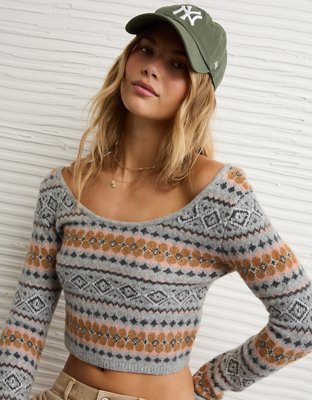 AE Whoa So Soft Cropped Scoop Neck Sweater