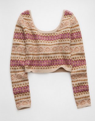 AE Whoa So Soft Cropped Scoop Neck Sweater