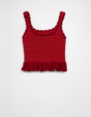 AE Parte de Arriba sin Mangas al Crochet con Peplo