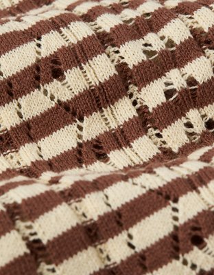 T-shirt en tricot pointelle henley AE