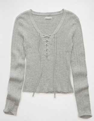 AE Lace-Up Sweater
