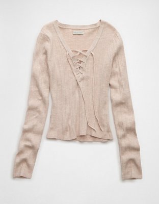AE Lace-Up Sweater