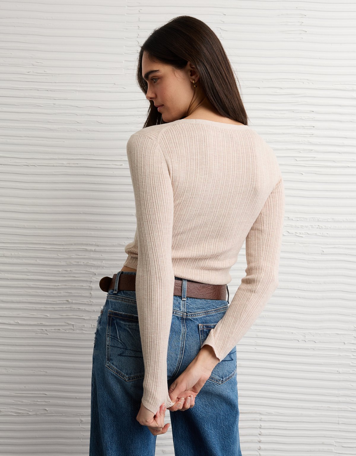 AE Lace-Up Sweater - image 2