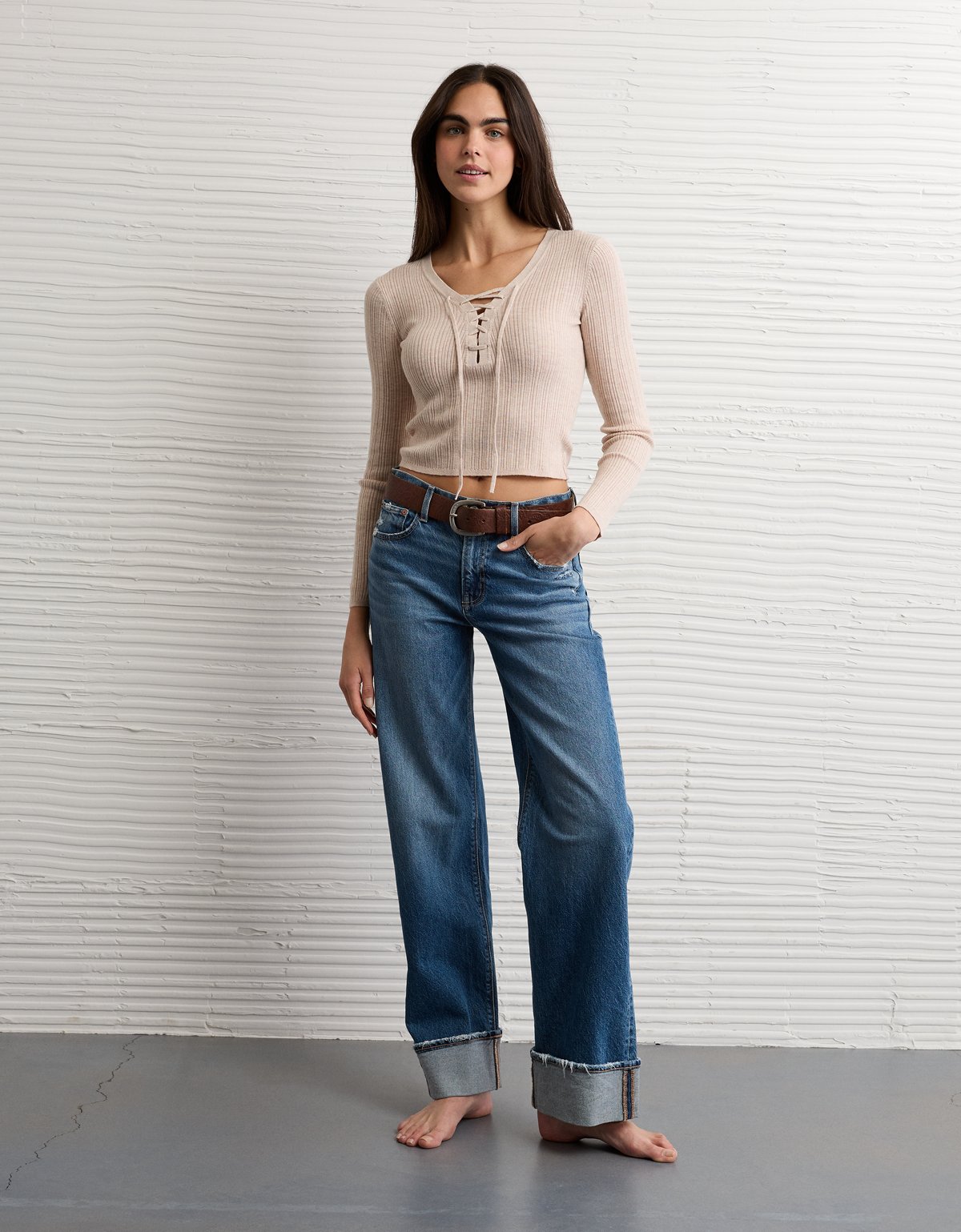 AE Lace-Up Sweater - image 5