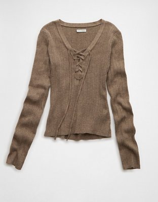 AE Lace-Up Sweater