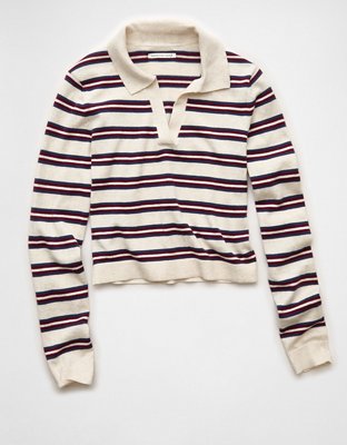 AE Cropped Polo Sweater