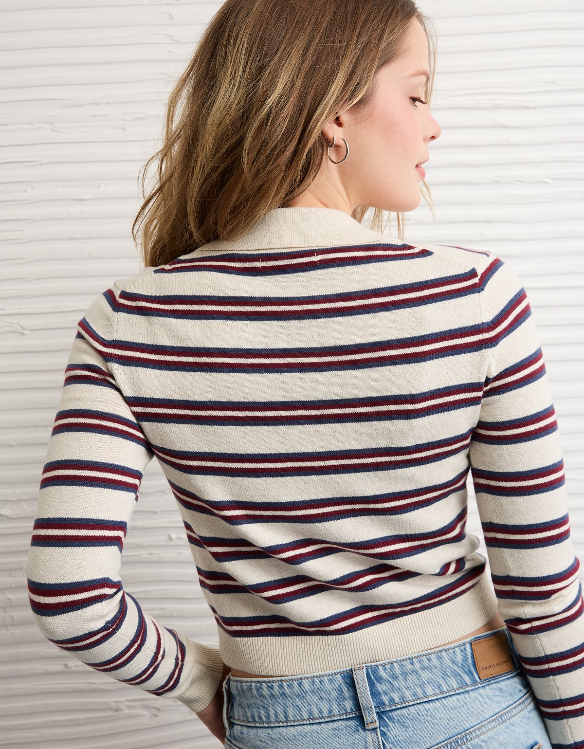 AE Cropped Polo Sweater - image 3
