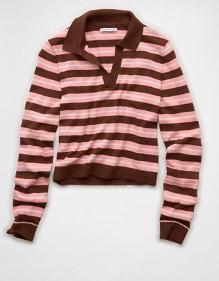 AE Cropped Polo Sweater