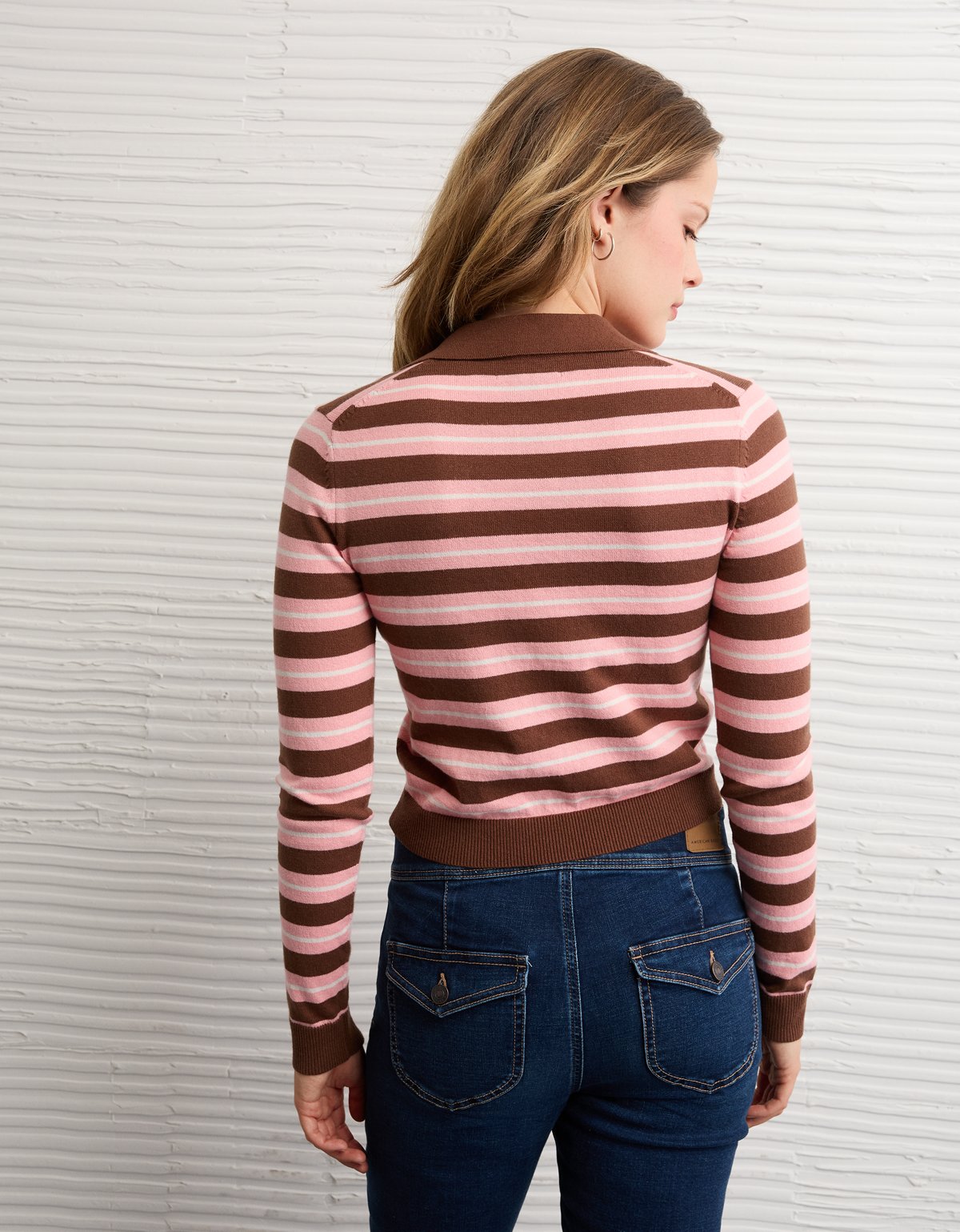 AE Cropped Polo Sweater - image 2