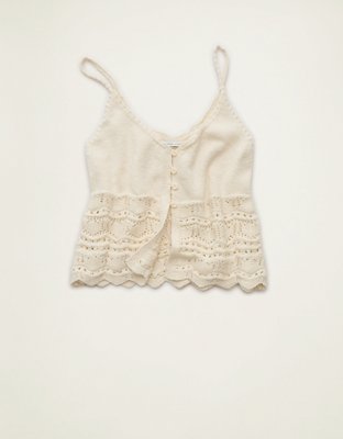 AE Button-Up Fly-Away Tank Top