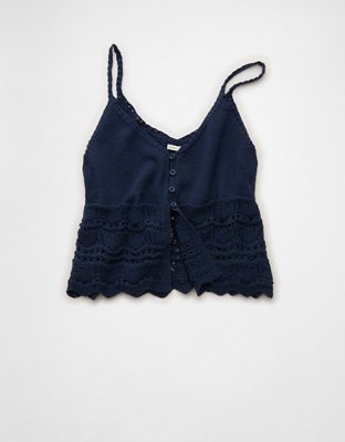 AE Button-Up Fly-Away Tank Top | American Eagle