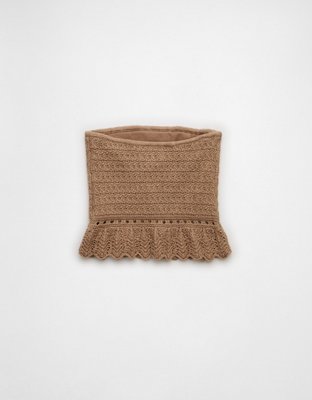 AE Crochet Peplum Tube Top