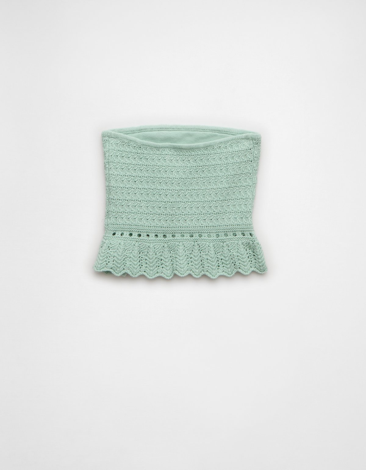 AE Crochet Cropped Peplum Tube Top - image 4