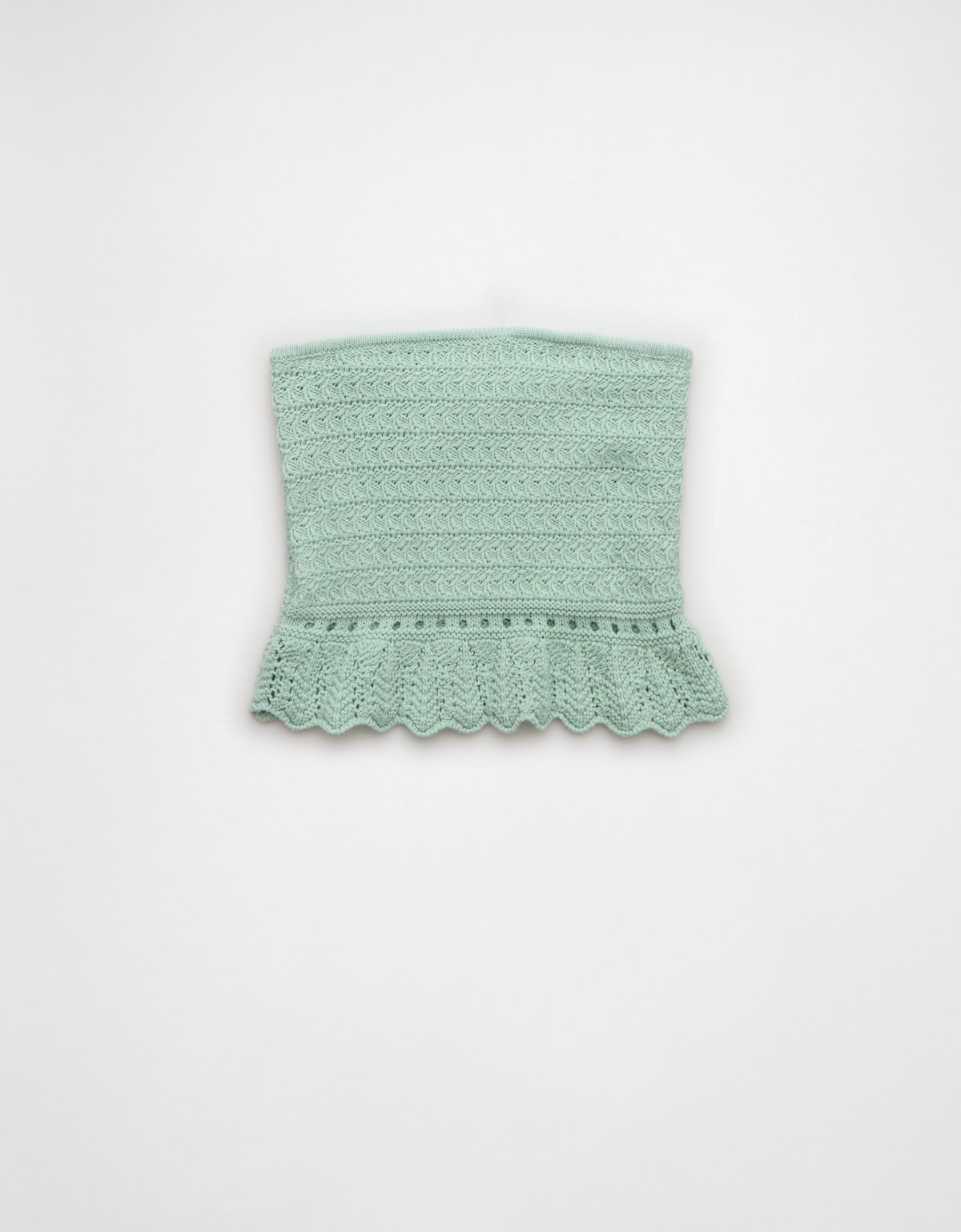 AE Crochet Cropped Peplum Tube Top - image 3