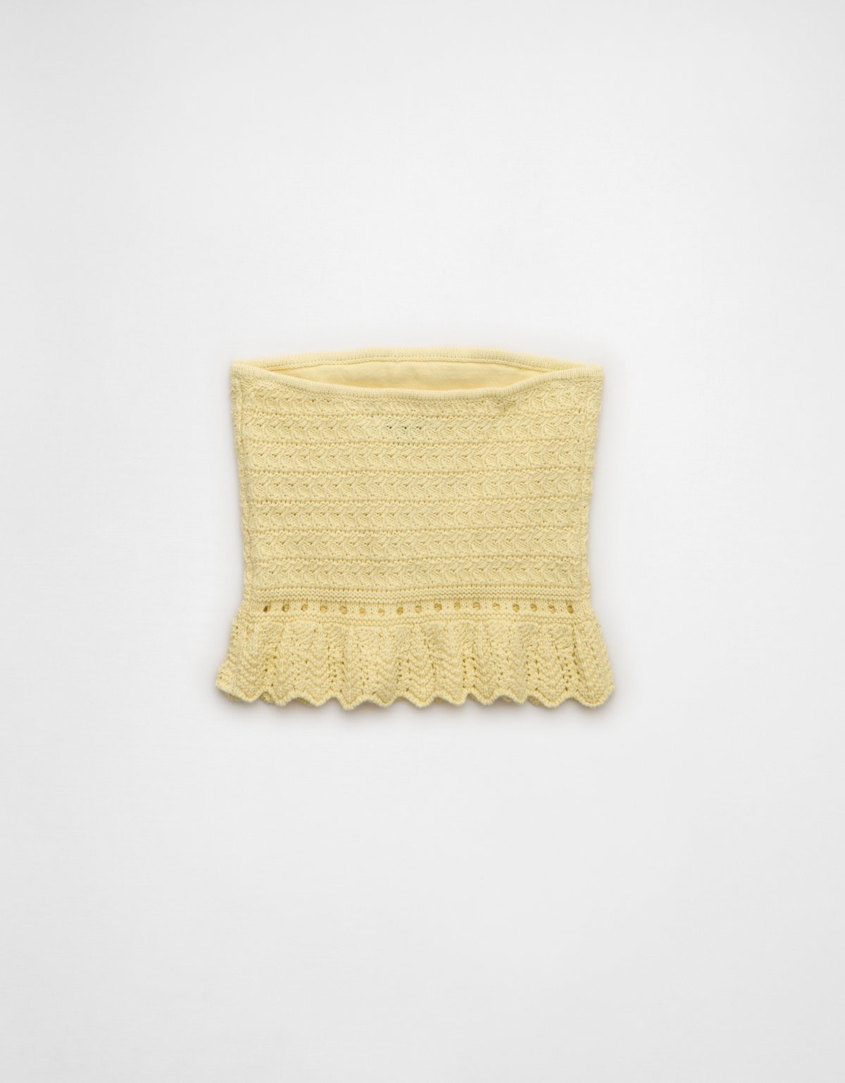 AE Crochet Cropped Peplum Tube Top - image 4