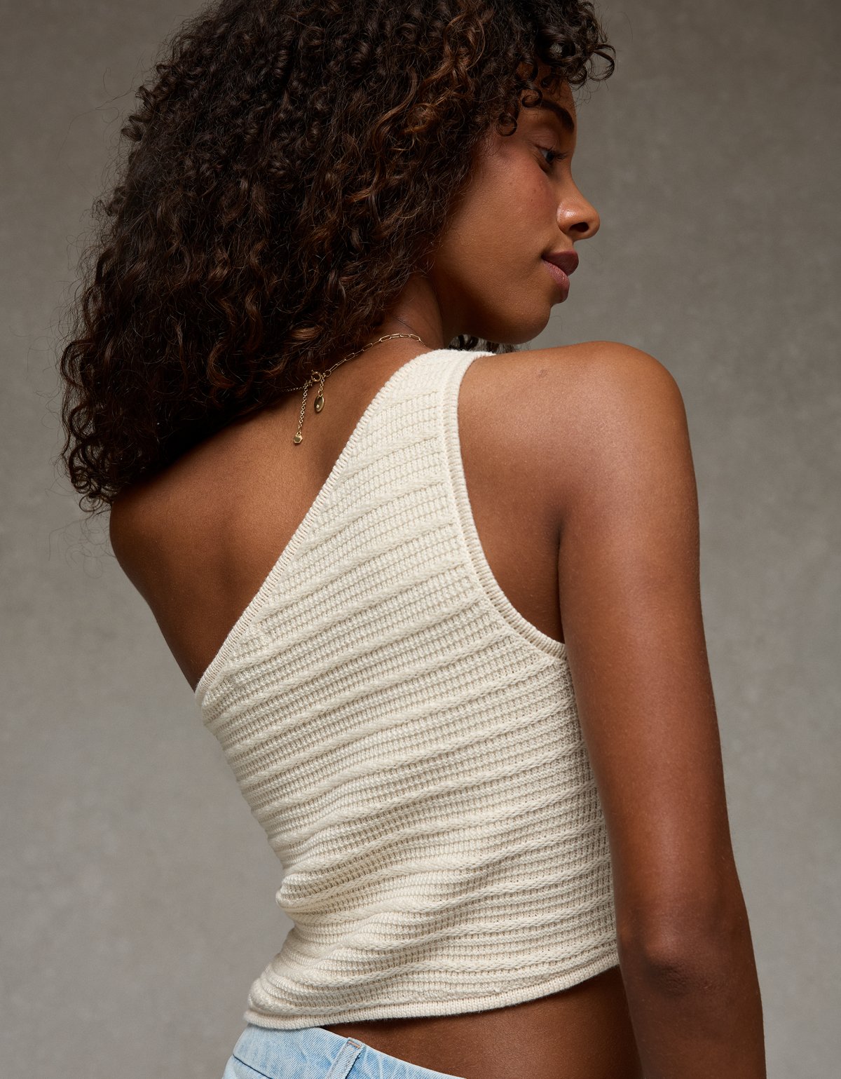 AE One-Shoulder Sweater Tank Top - image 2