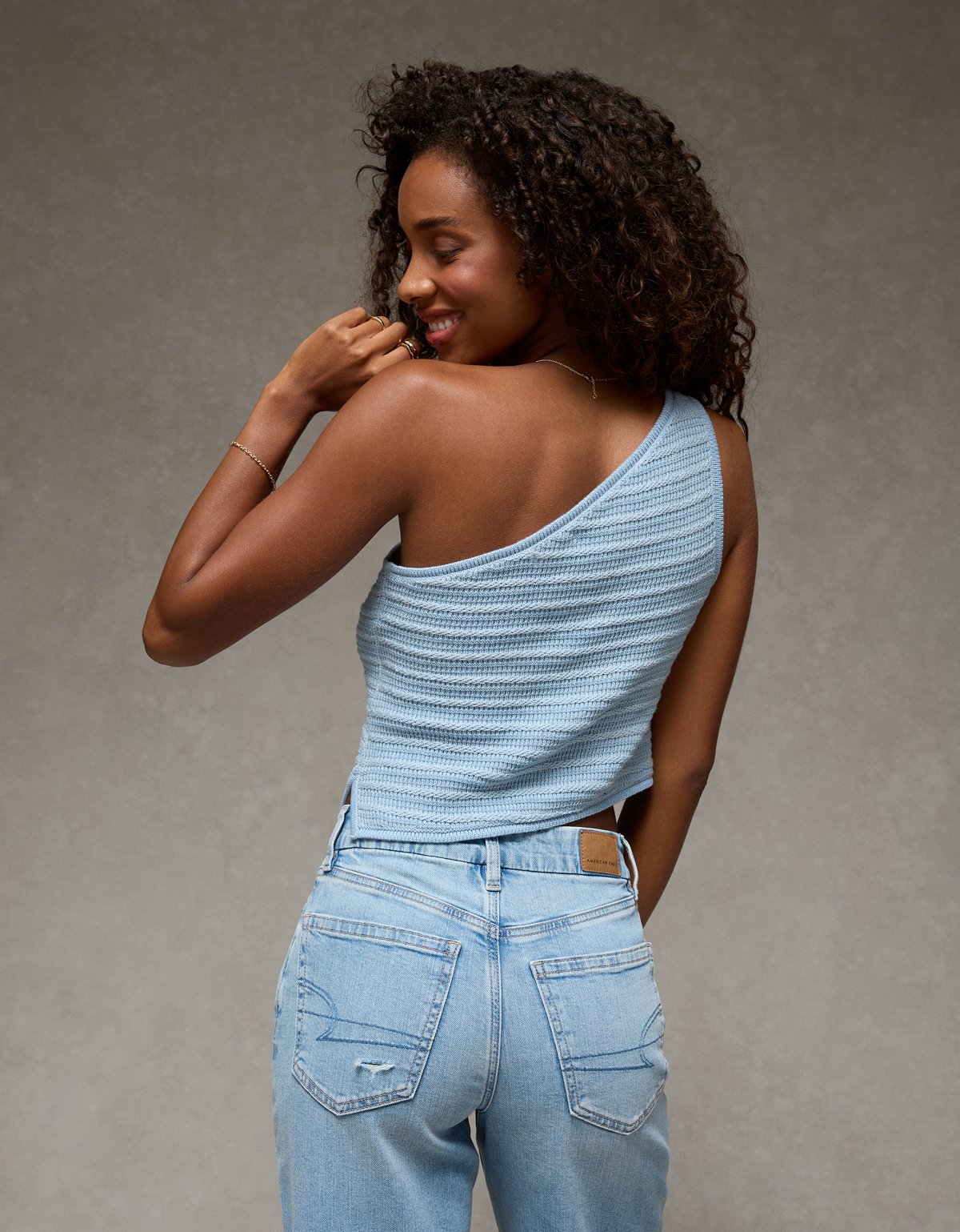 AE One-Shoulder Sweater Tank Top - image 2