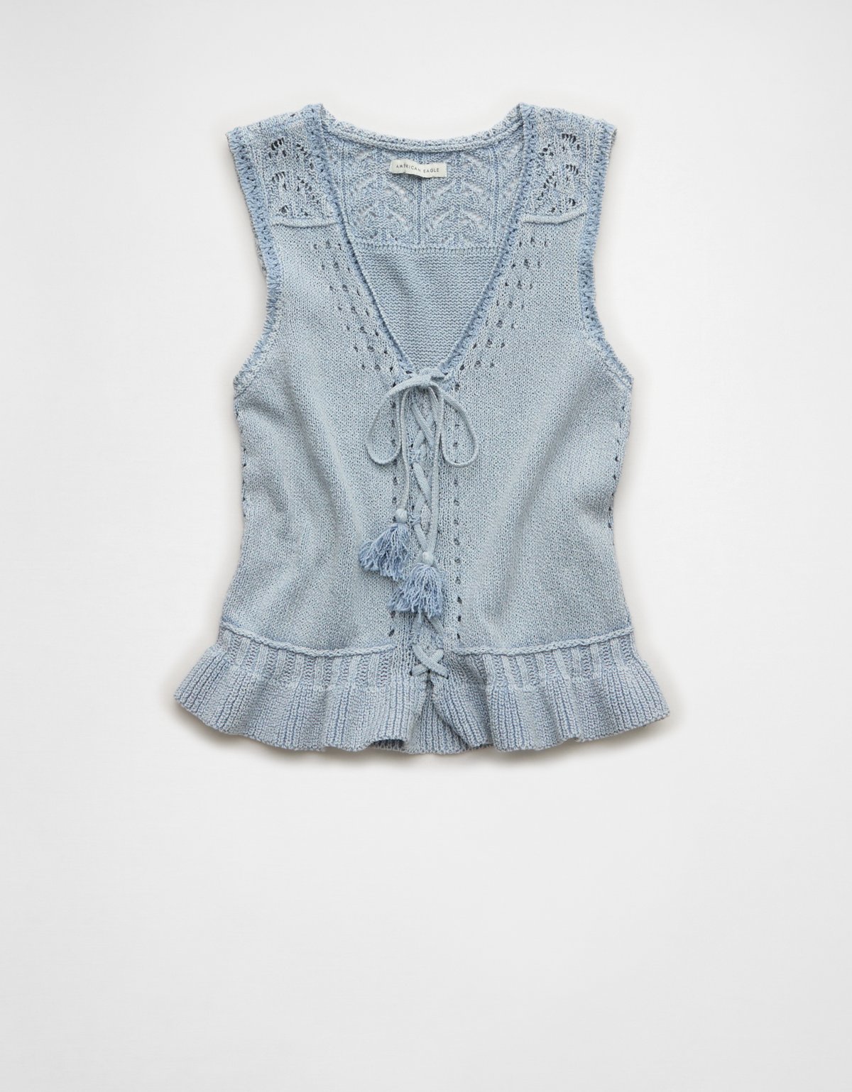 AE Ruffle Hem V-Neck Sweater Tank - image 3