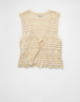 AE Tie-Front Sweater Vest