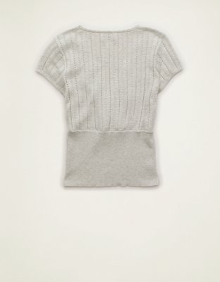 AE V-Neck Crossover Sweater Tee