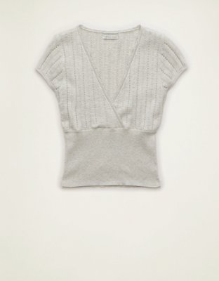 AE V-Neck Crossover Sweater Tee