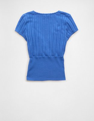 AE V-Neck Crossover Sweater Tee