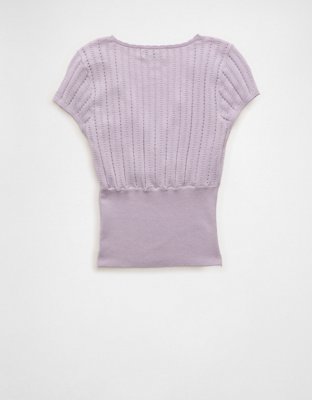 AE V-Neck Crossover Sweater Tee