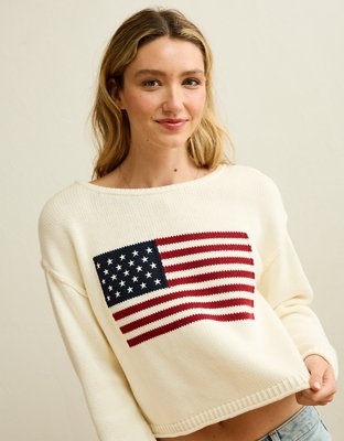 AE American Flag Graphic Sweater from American Eagle - $64.95