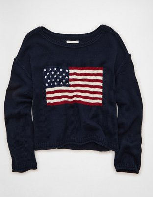 AE American Flag Graphic Sweater