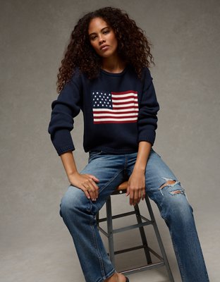 AE American Flag Graphic Sweater