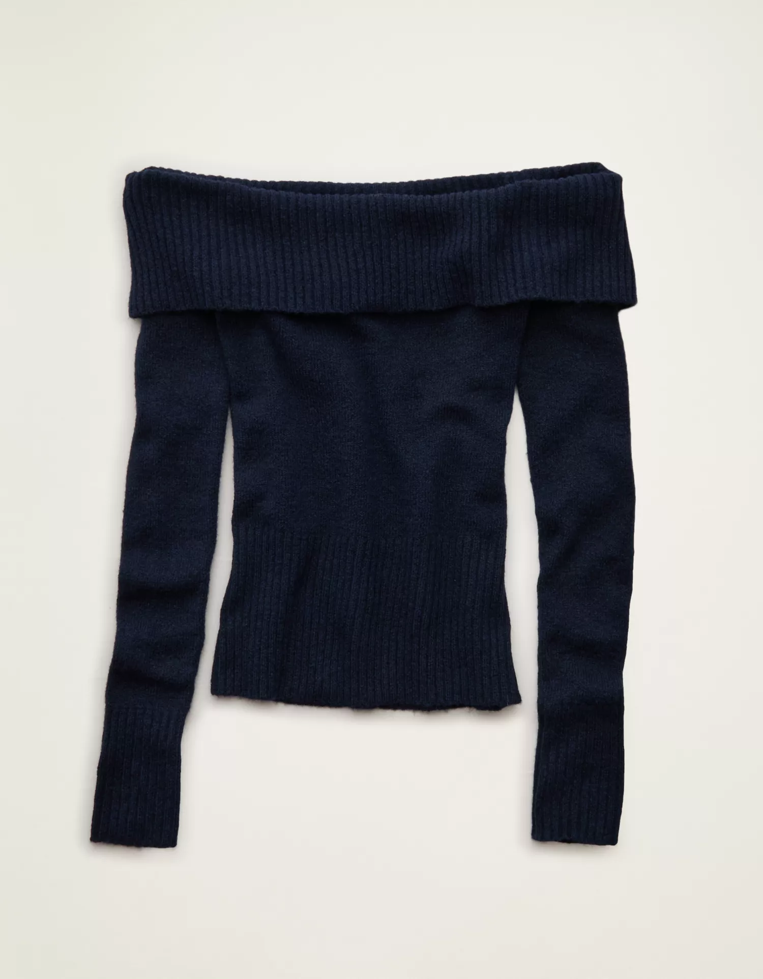 AE Whoa So Soft Off-The-Shoulder Foldover Sweater Top - thumbnail 3