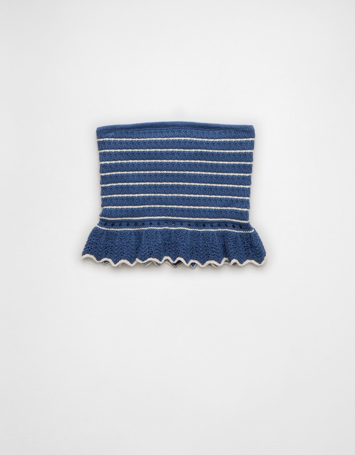 AE Crochet Cropped Peplum Tube Top - image 3