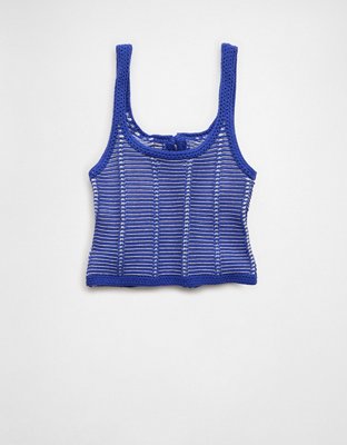 AE Lace-Up Knit Tank Top | American Eagle