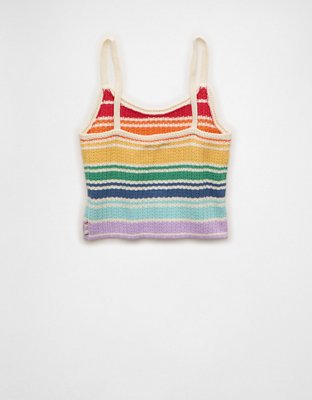 d*9様 d.i.a.　SHOOTING EAGLE ニット　タンクトップ AE Pride Cropped Knit Tank Top | American Eagle