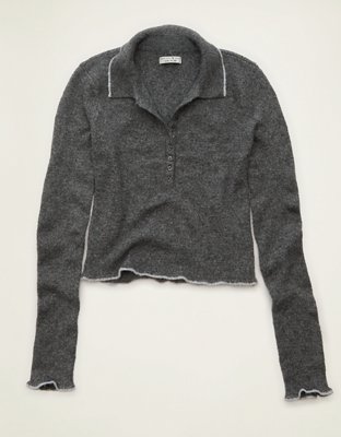 AE Whoa So Soft Polo Henley Sweater
