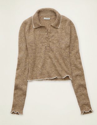 AE Whoa So Soft Polo Henley Sweater