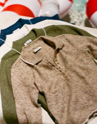 AE Whoa So Soft Polo Henley Sweater