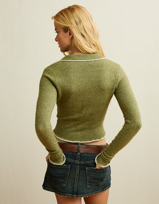 AE Whoa So Soft Polo Henley Sweater