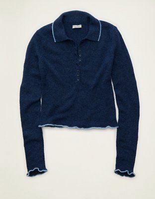 AE Whoa So Soft Polo Henley Sweater