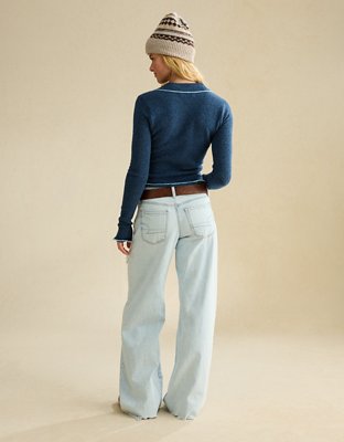 AE Whoa So Soft Polo Henley Sweater