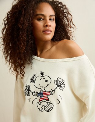 AE Americana Snoopy Graphic Sweater