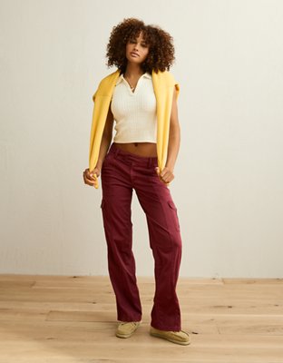 AE V-Neck Cable Knit Sweater Polo