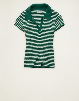 AE V-Neck Ribbed Sweater Polo
