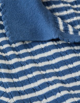 AE V-Neck Cable Knit Sweater Polo