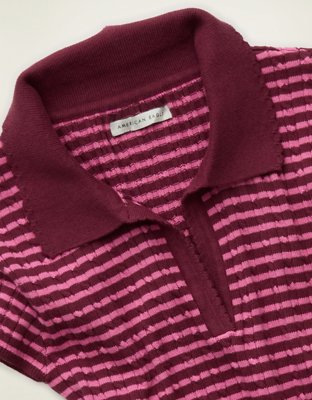 AE V-Neck Cable Knit Sweater Polo | American Eagle